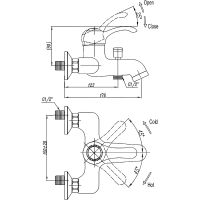 Смеситель для ванны Cezares Lira-C-VDM1-02 Бронза — фото 3, Смеситель для ванны