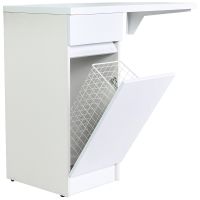 Тумба с раковиной Orange Sistema 100 L STK-40TUW+RAL с бельевой корзиной Белая — фото 8, Тумбы с раковиной