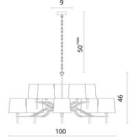 Товар: Люстра Divinare Soprano 1341/02 LM-10 Белая Хром - фото 6 Люстра Divinare Soprano 1341/02 LM-10 Белая Хром — фото 6, Люстры