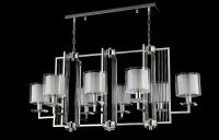 Люстра Crystal Lux Nicolas SP8 L1000 Nickel White Белая Прозрачная Никель — фото 3, Люстры