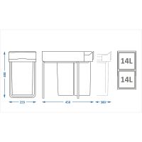 Товар: Система сортировки мусора Alveus Albio 20 2x14 L 1090335 Серая - фото 3 Система сортировки мусора Alveus Albio 20 2x14 L 1090335 Серая — фото 3, Системы сортировки мусора