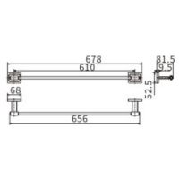 Полотенцедержатель CeramaLux Gamma 12308 Хром — фото 2, Полотенцедержатели