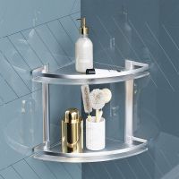 Стеклянная полка AM.PM Sense L A7456200 угловая Серебристая — фото 2, Полки для ванной и душа