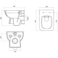 Товар: Комплект унитаза с инсталляцией Santek Нео Rimless 1WH501777 с сиденьем Микролифт и Черной матовой клавишей смыва - фото 10 Комплект унитаза с инсталляцией Santek Нео Rimless 1WH501777 с сиденьем Микролифт и Черной матовой клавишей смыва — фото 10, Комплекты унитаз + инсталляция
