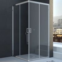 Душевой уголок Veconi Rovigo RV-11 100x100 RV11-100-01-C5 профиль Хром стекло прозрачное — фото 1, Квадратные душевые уголки