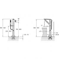 Смеситель для ванны Jacob Delafon Composed E73087-CP Хром — фото 5, Смесители напольные