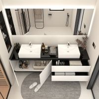 Товар: Тумба с раковиной Orans BC-6023-1800 180 60231800 подвесная Белая глянцевая - фото 13 Тумба с раковиной Orans BC-6023-1800 180 60231800 подвесная Белая глянцевая — фото 13, Мебель для ванной