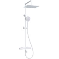 Душевая система WasserKRAFT A188.254.155.WM Thermo с термостатом Белая матовая — фото 5, Душевые стойки
