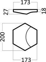Гипсовая 3д панель Artpole Elementary Heksa-Луна E-0007 173x200 мм — фото 7, Гипсовые 3Д панели