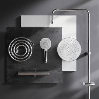 Душевая система AM.PM Spirit V2.0 F0770A400 с термостатом Хром — фото 17, Душевые стойки