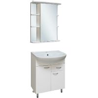 Зеркальный шкаф Runo Гиро 55 R 00000000020 с подсветкой Белый — фото 2, Зеркальные шкафы в ванную