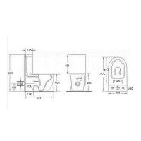 Унитаз компакт Esbano Crisan ESUNCRISW Белый с бачком и сиденьем Микролифт — фото 3, Напольные унитазы