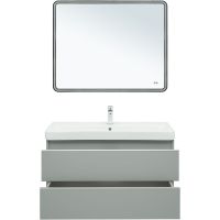 Тумба под раковину Aquanet Вега 100 329599 подвесная Мисти грин — фото 18, Тумбы под раковину