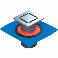 Душевой трап Berges Zentrum Norma 100x100 091462 с решеткой Хром — фото 1, Трапы для душа