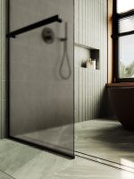 Товар: Душевая перегородка Maybah Glass MGD-734-6у 890x1950 в узком профиле Черный стекло бронзовое матовое - фото 6 Душевая перегородка Maybah Glass MGD-734-6у 890x1950 в узком профиле Черный стекло бронзовое матовое — фото 6, Душевые перегородки