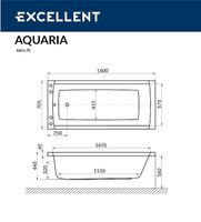 Акриловая ванна Excellent Aquaria 160x70 WAEX.AQU16.SOFT.GL с гидромассажем — фото 6, Ванны