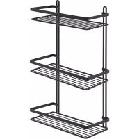 Полка корзина Tekno-tel ES065B Черная — фото 1, Полки для ванной и душа