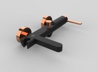 Смеситель для ванны GPD Gildo MBB165-S-R Черный Розовое золото — фото 2, Смесители