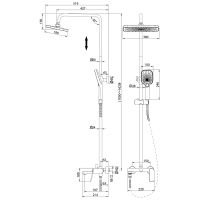 Товар: Душевая система Grossman Advans Черная матовая арт-500.K35.09.210 - фото 9 Душевая система Grossman Advans Черная матовая арт-500.K35.09.210 — фото 9, Душевые стойки
