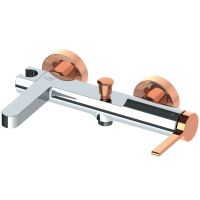 Смеситель для ванны GPD Gildo MBB165-K-R Хром Розовое золото — фото 1, Смесители