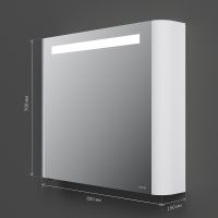 Зеркальный шкаф AM.PM Sensation 80 L Белый глянцевый арт-M30MCL0801WG — фото 8, Зеркальные шкафы в ванную