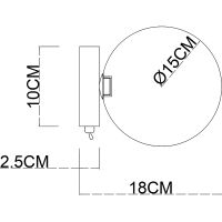 Настенный светильник Artelamp Vincent Прозрачный Золото арт-A7790AP-1GO — фото 3, Бра