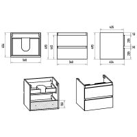 Товар: Тумба с раковиной Brevita Victory 60 УТ000024151 подвесная Серый кашемир - фото 8 Тумба с раковиной Brevita Victory 60 УТ000024151 подвесная Серый кашемир — фото 8, Мебель для ванной