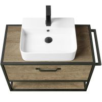 Тумба под раковину Aquaton Лофт Фабрик 80 1A242401LTDY0 подвесная Дуб кантри — фото 7, Тумбы под раковину