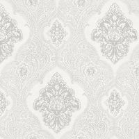 Обои Decori-Decori Mirabilia 83404 Винил на флизелине (1,06*10,05) Белый, Дамаск — фото 1, Обои для стен