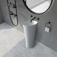 Раковина Abber Stein 50 AS2509 Белая матовая — фото 3, Раковины напольные