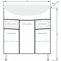 Товар: Тумба под раковину Stella Polar Волна 75-8 SP-00000125 Белая - фото 4 Тумба под раковину Stella Polar Волна 75-8 SP-00000125 Белая — фото 4, Мебель для ванной