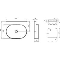 Раковина Ravak Yard 60 XJX0D060000 Черная матовая — фото 5, Раковины