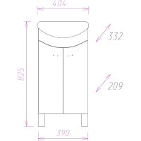 Товар: Тумба под раковину Onika Манго 40.11 Белая - фото 3 Тумба под раковину Onika Манго 40.11 Белая — фото 3, Тумбы под раковину