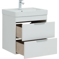 Товар: Тумба с раковиной Aquanet Ирис new 60 312424 подвесная Белый глянец - фото 5 Тумба с раковиной Aquanet Ирис new 60 312424 подвесная Белый глянец — фото 5, Мебель для ванной