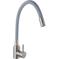 Смеситель для кухни Ростовская Мануфактура Сантехники SUS124GY-016F Серый Хром — фото 1, Смесители