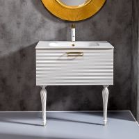 Товар: Тумба под раковину Boheme Armadi Art Vallessi Avangarde Linea 80 842-080-WG подвесная Белая Золото - фото 3 Тумба под раковину Boheme Armadi Art Vallessi Avangarde Linea 80 842-080-WG подвесная Белая Золото — фото 3, Мебель для ванной