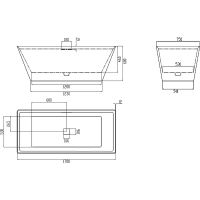 Ванна из искусственного камня Abber Berlin 170x75 AM9912G Серая без гидромассажа — фото 7, Ванны