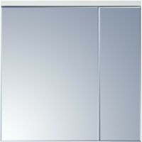 Зеркальный шкаф Aquaton Брук 80 1A200602BC010 с подсветкой Белый — фото 5, Зеркальные шкафы в ванную