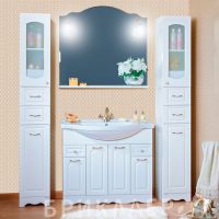 Товар: Зеркало Бриклаер Анна 100 4627125411342 с подсветкой Белое глянцевое - фото 3 Зеркало Бриклаер Анна 100 4627125411342 с подсветкой Белое глянцевое — фото 3, Мебель для ванной