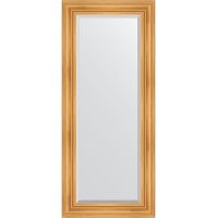 Зеркало Evoform Exclusive 149х64 BY 3548 с фацетом в багетной раме - Травленое золото 99 мм — фото 1, Мебель для ванной