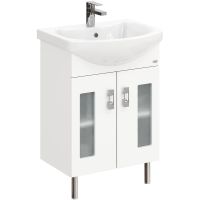 Тумба под раковину Onika Кристалл 55.18 105555 Белая — фото 1, Мебель для ванной