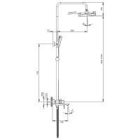 Душевая система Splenka S01.24.09 Графит матовый — фото 2, Душевые стойки