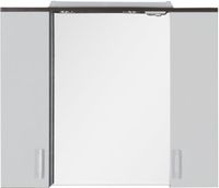 Зеркало со шкафом Aquanet Тиана 90 172399 Венге Белый — фото 2, Зеркальные шкафы в ванную