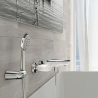 Смеситель для ванны Webert Aria AI850102844 Белый глянец Хром — фото 2, Смесители