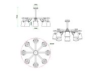 Люстра Artelamp Thomas A7032PL-8WH Белая Светлое дерево — фото 5, Люстры
