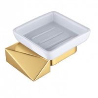 Мыльница Boheme New Venturo 10313-G Золото Белая — фото 1, Мыльницы