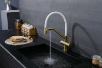 Смеситель для кухни Splenka S70.62.03 Золото матовое Белый — фото 24, Смесители для кухни
