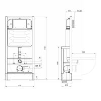 Инсталляция Aquatek Standart 50 для унитаза без клавиши смыва арт-INS-0000016 — фото 3, Инсталляции для унитазов