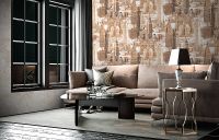 Обои Solo New York SL8631-25 Винил на флизелине (1,06*10) Коричневый/Оранжевый, Город — фото 2, Обои для стен