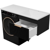 Тумба с раковиной Brevita Enfida 120 R УТ000016090 подвесная Черная матовая — фото 4, Мебель для ванной